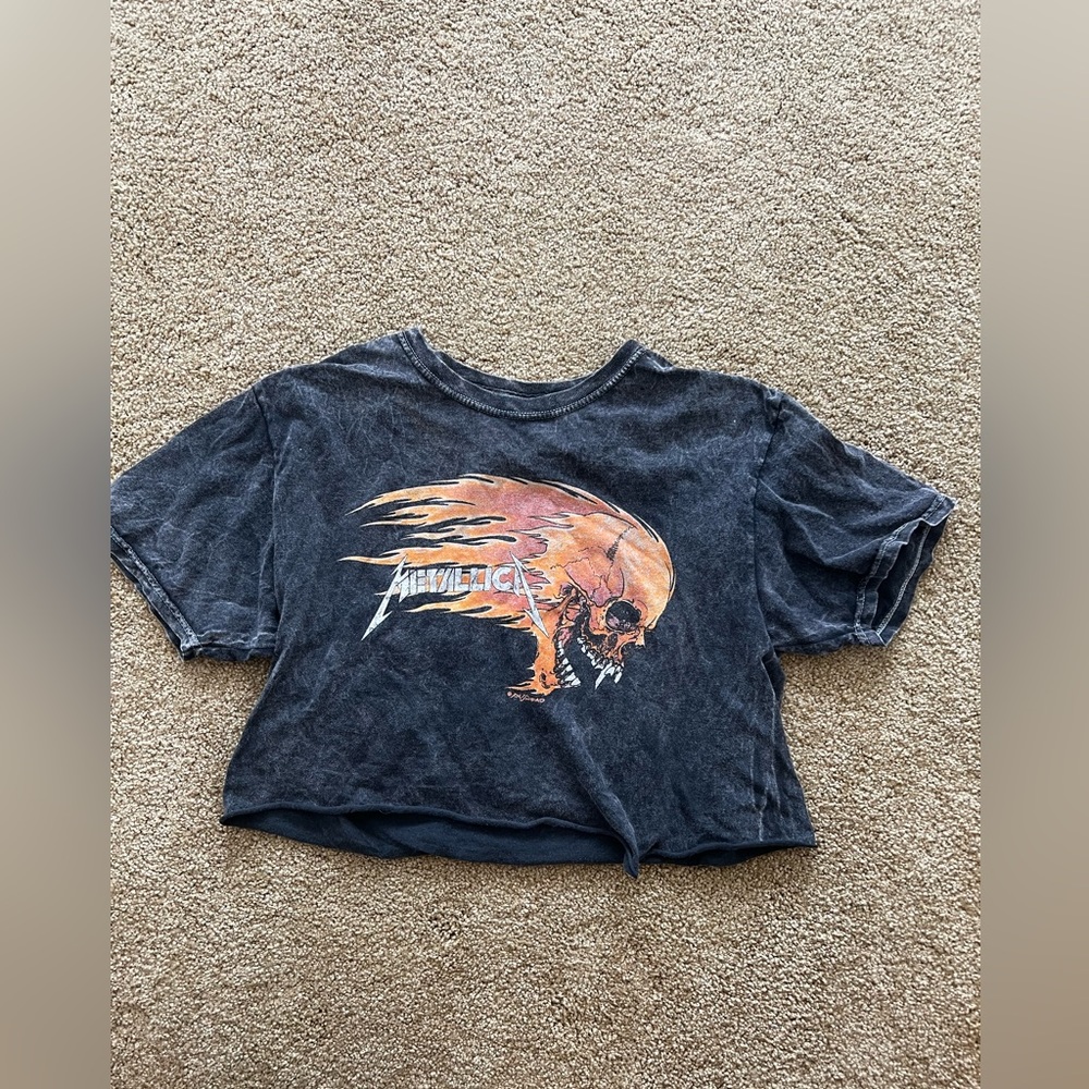 Urban Outfitters Metallica Crop Top